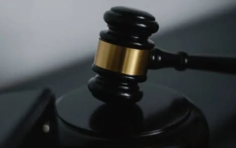 Judge's gavel on a table
